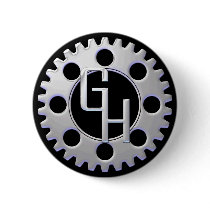Gear Head Logo Button by gearheadmetal Gear Head Logo Button