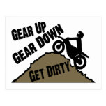Gear Up Gear Down Dirt Bike Rider Post Card