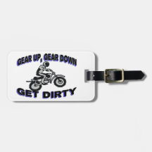 Gear Up Get Dirty Motocross Travel Bag Tags