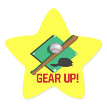 Gear Up Star Sticker