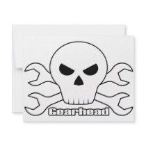 Gearhead Skull invitations