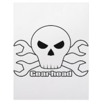 Gearhead Skull Letterhead Template