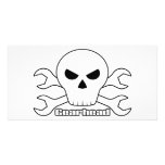 Gearhead Skull Customized Photo Card