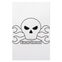Gearhead Skull Stationery Design