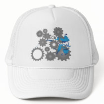 Gears and flowers hats by satelliteg Gears and flowers hats