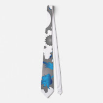 Gears and flowers ties