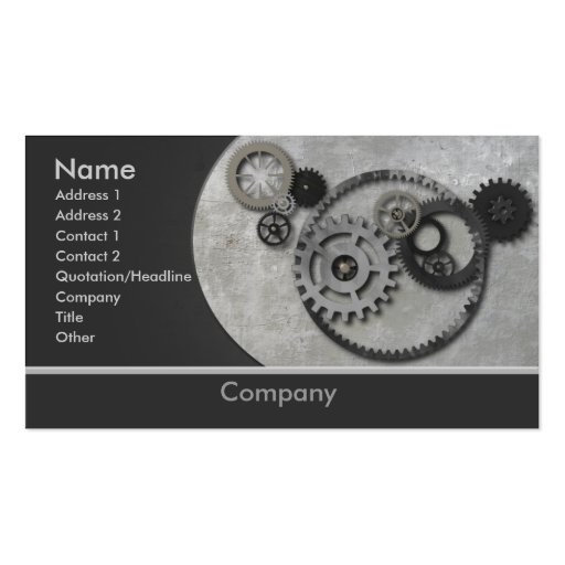 Gears Business Card (front side)