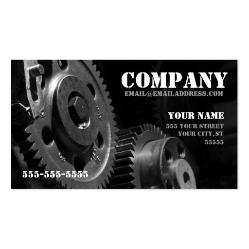 Gears Business Card (one-sided) (front side)