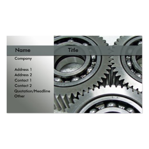 Gears Business Card Template (front side)