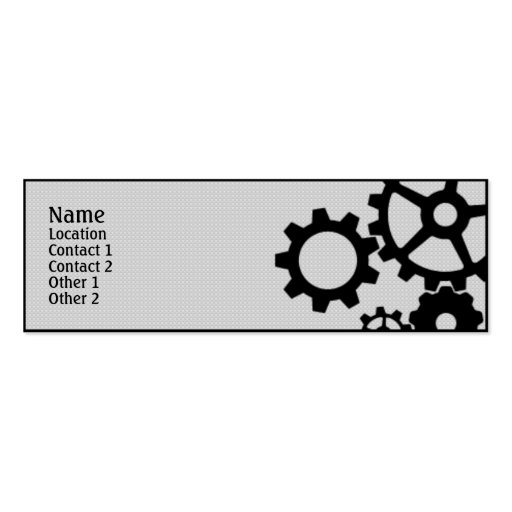 Gears Business Cards (front side)