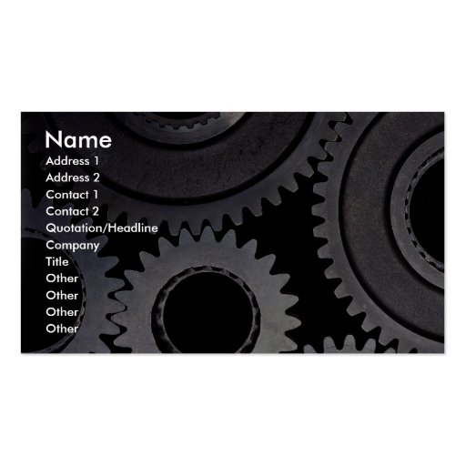 Gears Business Cards