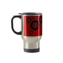 Gears & Cogs (red) mugs by Spinmenson Gears & Cogs (red) mugs
