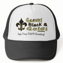 Geaux Black & Gold Head Gear! hats