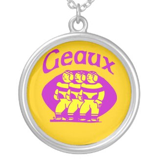 Geaux Purple and Gold necklace