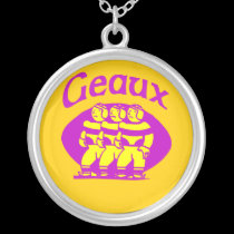 Geaux Purple and Gold necklaces