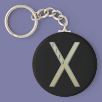 Gebo Rune gold keychains