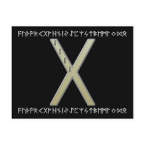 Gebo Rune gold Post Card