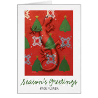 Gecko Christmas card
