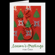 Gecko Christmas card cards
