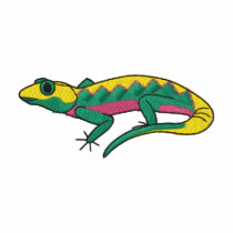 Gecko embroidered shirts