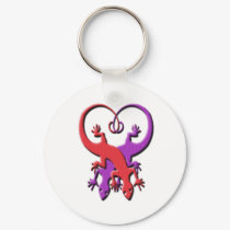 Gecko Heart Keychain by StargazerDesigns Gecko Heart Keychain