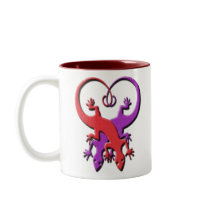 Gecko Heart Mug by StargazerDesigns Gecko Heart Mug