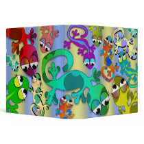 gecko lizard attack notebook vinyl binders