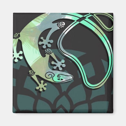 GECKO RETRO REFRIGERATOR MAGNET