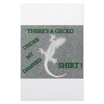 GECKO UNDER MY SHIRT CUSTOM STATIONERY