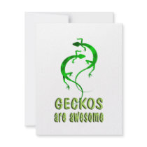 Geckos are Awesome invitations