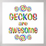 GECKOS ARE AWESOME posters