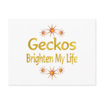 Geckos Brighten My Life postcards by AllPetsStore Geckos Brighten My Life postcards
