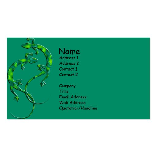 Geckos Business Card Templates