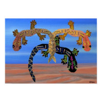 Geckos in the Valley of Fire posters by Coconutzoo Geckos in the Valley of Fire posters