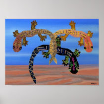 Geckos in the Valley of Fire Print