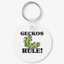 GECKOS Rule! keychains by AnimalShirts GECKOS Rule! keychains