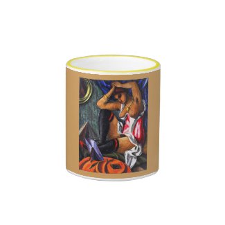 Ģederts Eliass, Realism Art, By the Mirror 1918 Ringer Coffee Mug