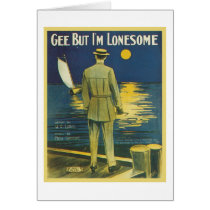 Gee But I'm Lonesome Vintage Songbook Cover cards