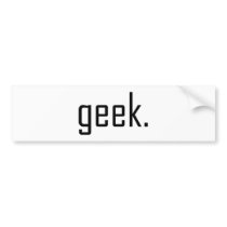 geek Bumper Sticker bumper stickers by thehatch geek Bumper Sticker bumper stickers
