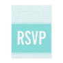 Geek Chic Binary Code RSVP Postcard, Aqua