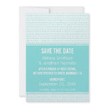 Geek Chic Binary Save the Date Invite, Aqua