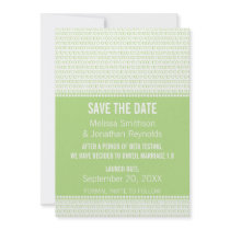 Geek Chic Binary Save the Date Invite, Green