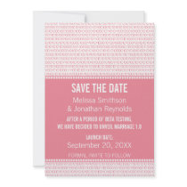 Geek Chic Binary Save the Date Invite, Pink