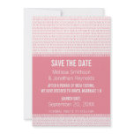 Geek Chic Binary Save the Date Invite, Pink