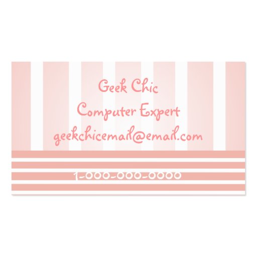 Geek Chic Computer Business Card Templates (back side)