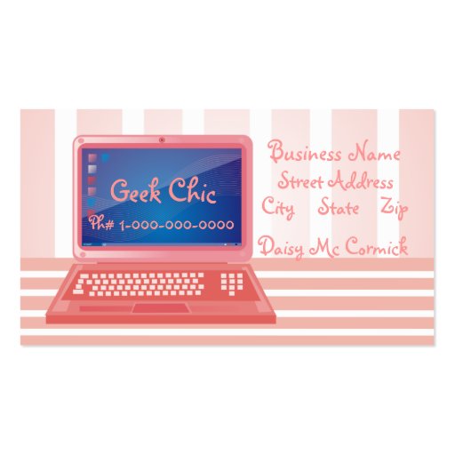 Geek Chic Computer Business Card Templates (front side)