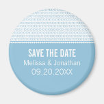Geek Chic Save the Date Magnet, Blue