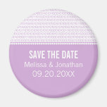 Geek Chic Save the Date Magnet, Lilac