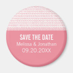 Geek Chic Save the Date Magnet, Pink