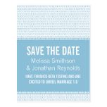 Geek Chic Save the Date Postcard, Blue